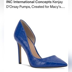 I.N.C. International Concepts Electric Blue Croc Pumps (Almost New)
